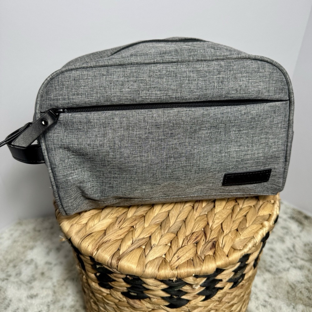 Oimimy Toiletry‎ Bag Shaving Kit Travel Case Organizer Gift For Him Grey Classy